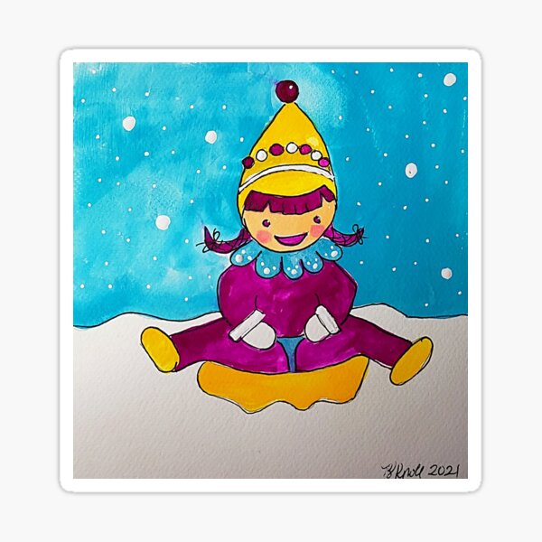Sledding Sticker