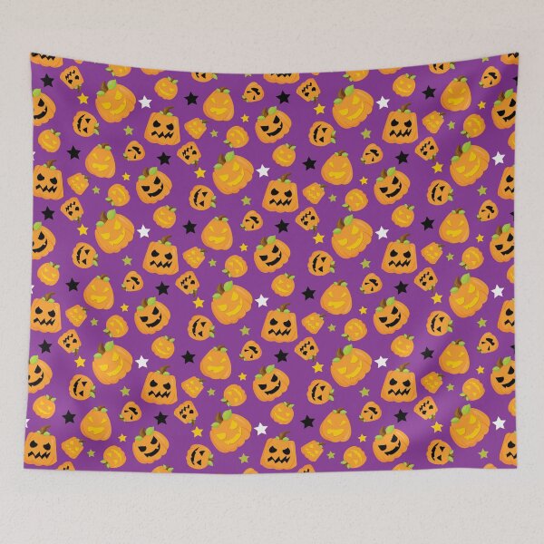 Item preview, Jack-O-Lanterns on Purple designed and sold by PirateAvocado.