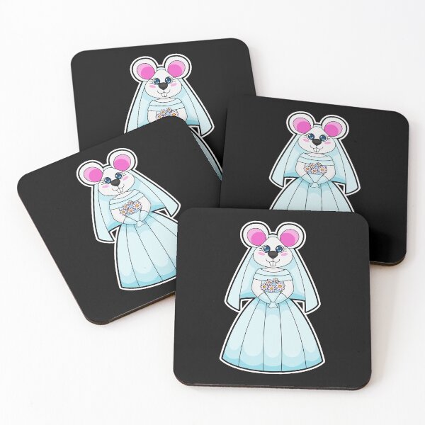 Item preview, Mouse as Bride with Bunch of flowers designed and sold by Snabdesign84.