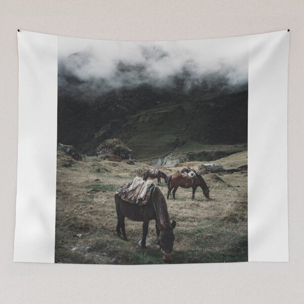 Item preview, Peruvian horses grazing in the mountains | Peru designed and sold by photofelix-.