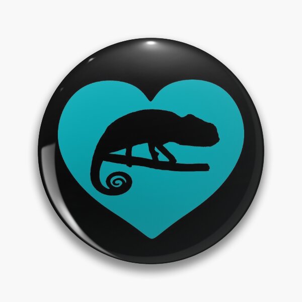 Item preview, Chameleon Heart Silhouette for Chameleon Lovers, Blue Heart designed and sold by Mochi-Merch.