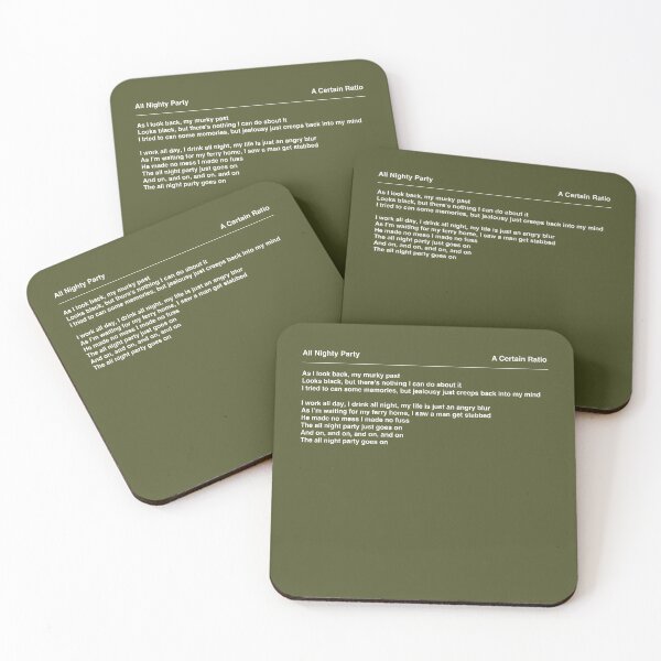 Item preview, All Night Party - A Certain Radio (Lyric design) designed and sold by Inside Our Heads Shop.