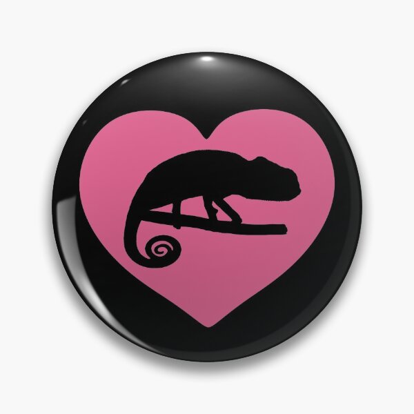 Item preview, Chameleon Heart Silhouette for Chameleon Lovers, Pink Heart designed and sold by Mochi-Merch.