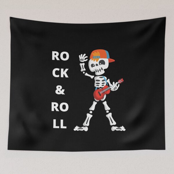 Item preview, Cool Cartoon Skeleton Guitar Player - Rock And Roll Skeleton Guitar designed and sold by lodarohit.