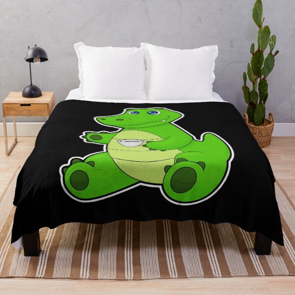 Item preview, Crocodile with Cup of Coffee designed and sold by Snabdesign84.