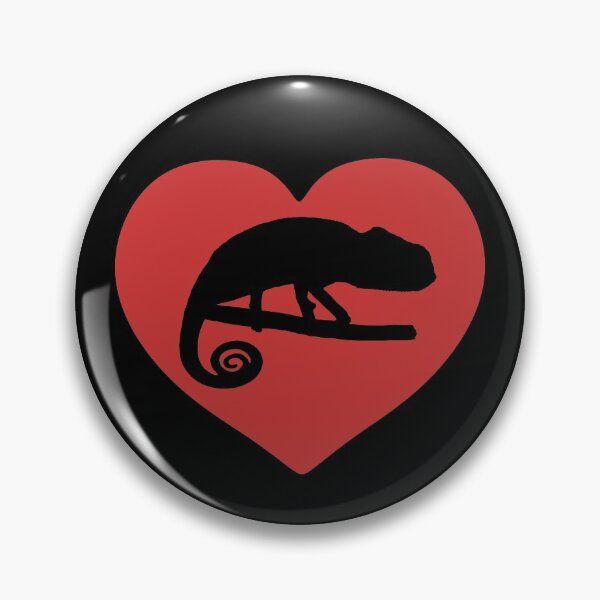 Item preview, Chameleon Heart Silhouette for Chameleon Lovers, Red Heart designed and sold by Mochi-Merch.