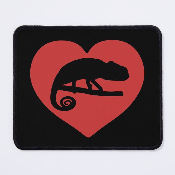 Item preview, Chameleon Heart Silhouette for Chameleon Lovers, Red Heart designed and sold by Mochi-Merch.