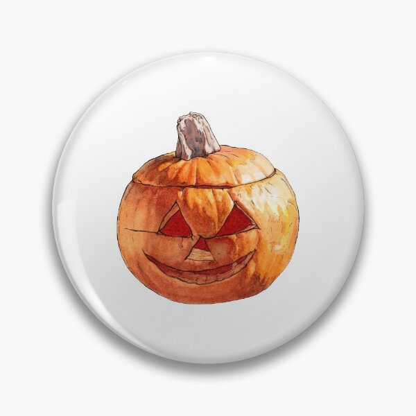 Item preview, Smiling Carved Pumpkin - Watercolor - Halloween designed and sold by AquarellChill.