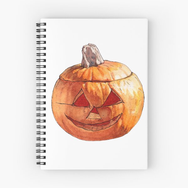 Item preview, Smiling Carved Pumpkin - Watercolor - Halloween designed and sold by AquarellChill.