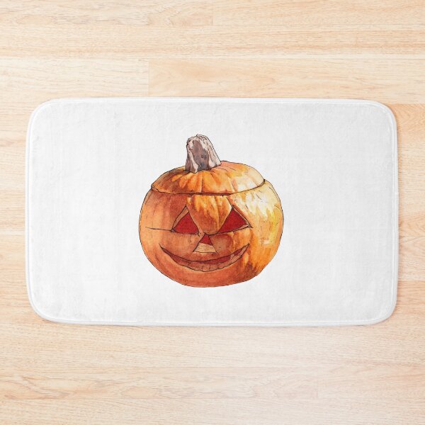 Item preview, Smiling Carved Pumpkin - Watercolor - Halloween designed and sold by AquarellChill.