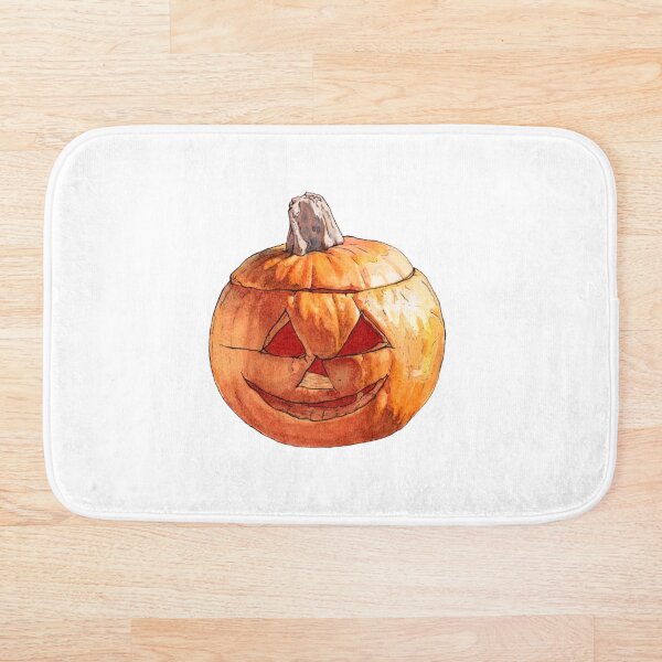 Item preview, Smiling Carved Pumpkin - Watercolor - Halloween designed and sold by AquarellChill.
