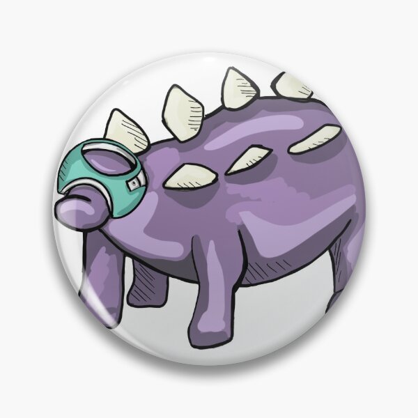 Item preview, Purple Dinosaur with Helmet designed and sold by InclusiveDinos.