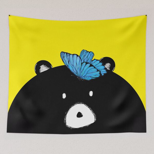 Item preview, Moon Bear with Butterfly designed and sold by BubeBube.