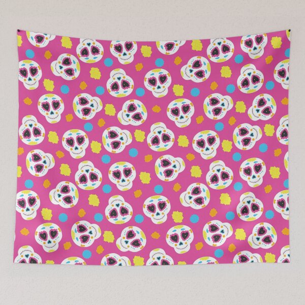 Item preview, Sugar Skulls on Pink designed and sold by PirateAvocado.