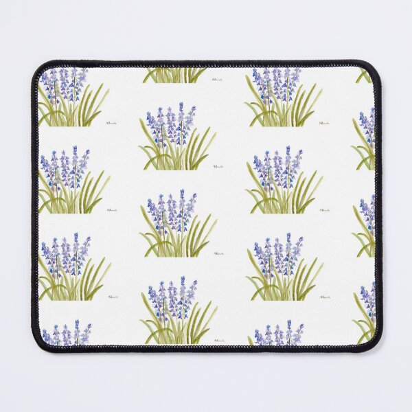 Item preview, Botanical bluebells flower watercolor designed and sold by Artbymonika.