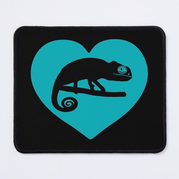 Item preview, Cute Chameleon Heart Silhouette for Chameleon Lovers, Blue Heart designed and sold by Mochi-Merch.