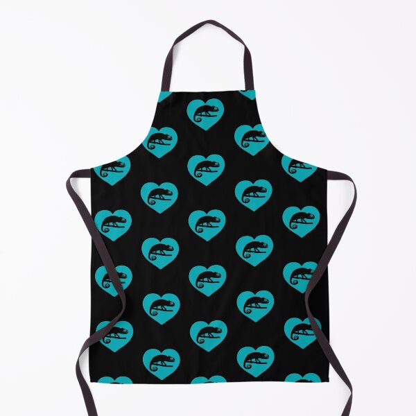 Item preview, Cute Chameleon Heart Silhouette for Chameleon Lovers, Blue Heart designed and sold by Mochi-Merch.