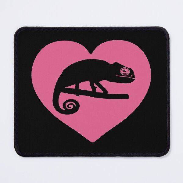 Item preview, Cute Chameleon Heart Silhouette for Chameleon Lovers, Pink Heart designed and sold by Mochi-Merch.