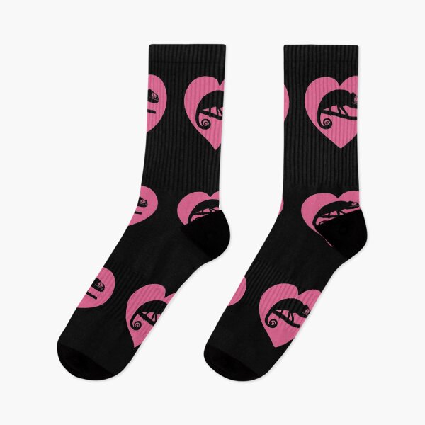 Item preview, Cute Chameleon Heart Silhouette for Chameleon Lovers, Pink Heart designed and sold by Mochi-Merch.