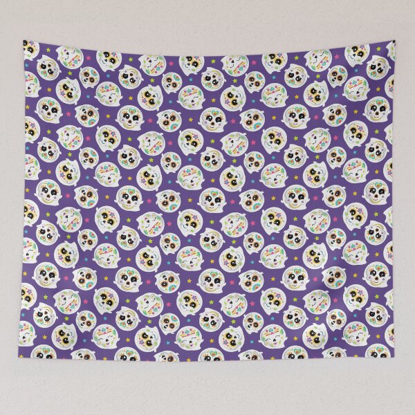 Item preview, Sugar Skull Ghosts on Purple designed and sold by PirateAvocado.