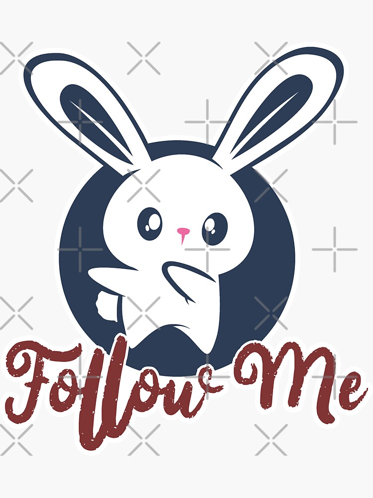 Follow me bunny Sticker by jorgechubuter