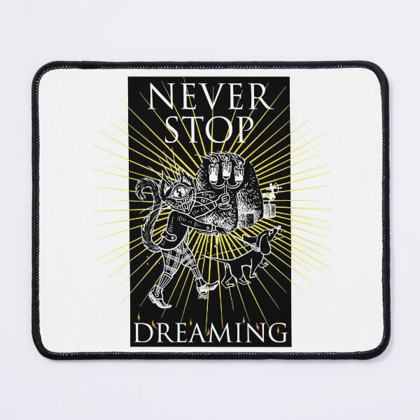 Item preview, "Never stop dreaming" ~ Hari&Musci Series ~ Ink art illustration designed and sold by WalkOnTheMoss.