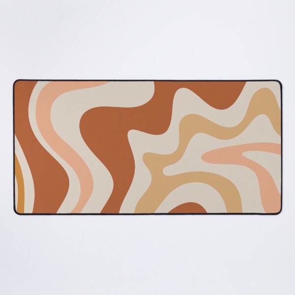 Aperçu de l'œuvre Liquid Swirl Retro Modern Abstract dans les tons de terre créée et vendue par kierkegaard.