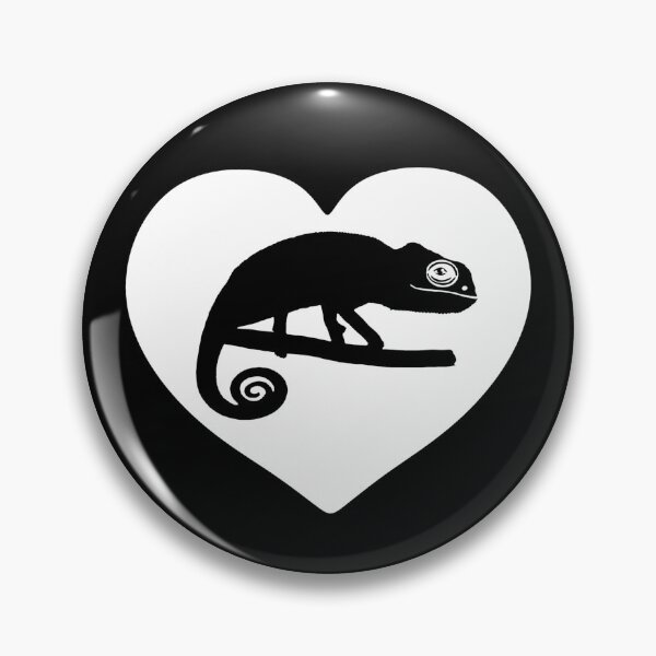 Item preview, Cute Chameleon Heart Silhouette for Chameleon Lovers, White Heart designed and sold by Mochi-Merch.