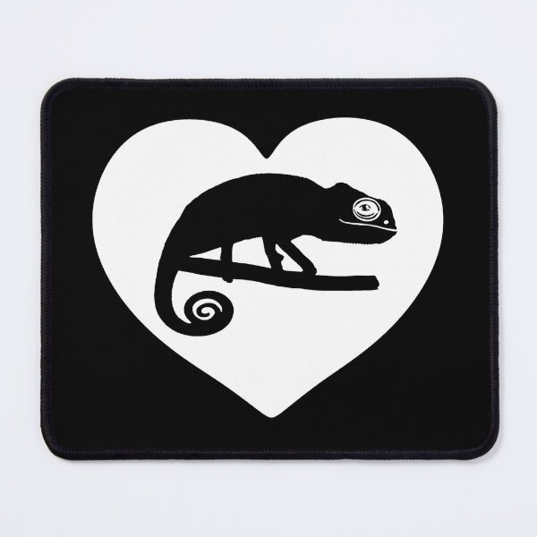 Item preview, Cute Chameleon Heart Silhouette for Chameleon Lovers, White Heart designed and sold by Mochi-Merch.