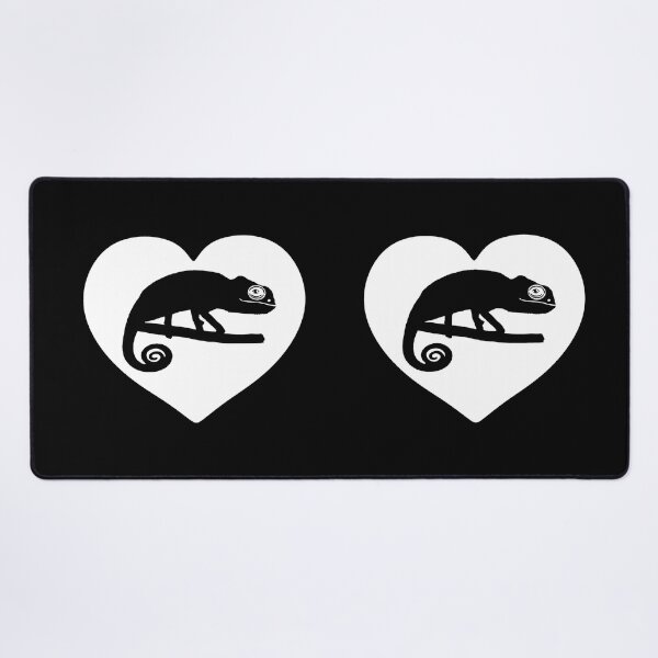 Item preview, Cute Chameleon Heart Silhouette for Chameleon Lovers, White Heart designed and sold by Mochi-Merch.