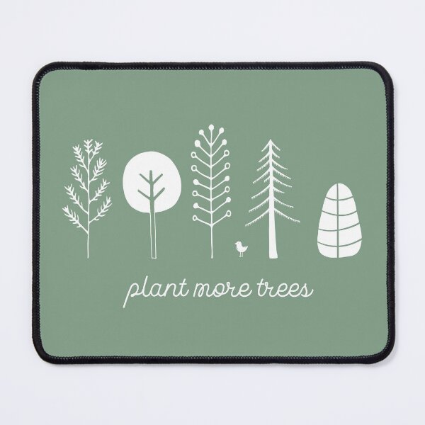 Item preview, Love your planet: Plant more trees + bird (white text) designed and sold by Ofeefee.