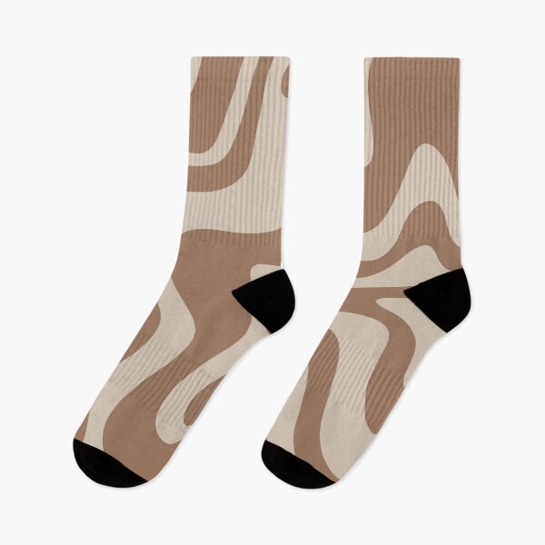 Item preview, Retro Liquid Swirl Abstract Pattern in Creamy Milk Chocolate Brown designed and sold by kierkegaard.