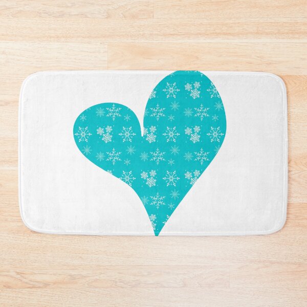 Item preview, I Heart Winter Snowflakes on Turquoise inside a Heart designed and sold by HMadeArtSON.
