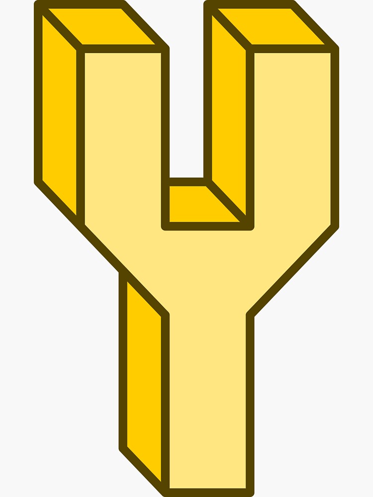 "Block Letter Y" Sticker by RinozaRose Redbubble