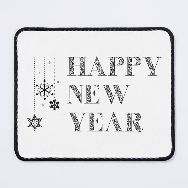 Item preview, Happy New Year Decorations Black designed and sold by trendingatees.