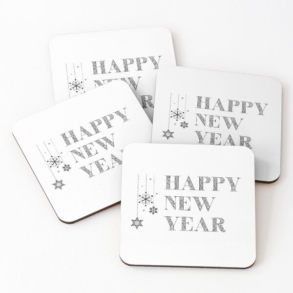 Item preview, Happy New Year Decorations Black designed and sold by trendingatees.