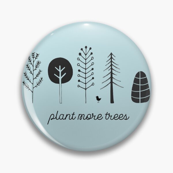 Item preview, Love your planet: Plant more trees + bird (black text) designed and sold by Ofeefee.