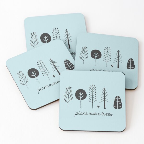 Item preview, Love your planet: Plant more trees + bird (black text) designed and sold by Ofeefee.