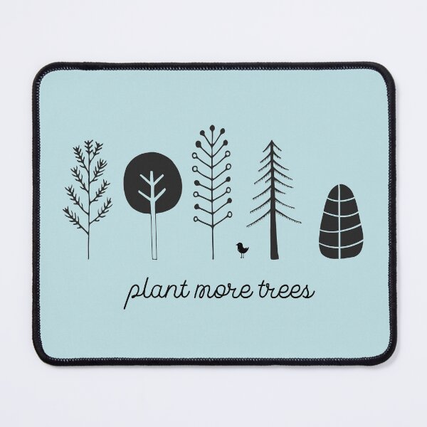 Item preview, Love your planet: Plant more trees + bird (black text) designed and sold by Ofeefee.