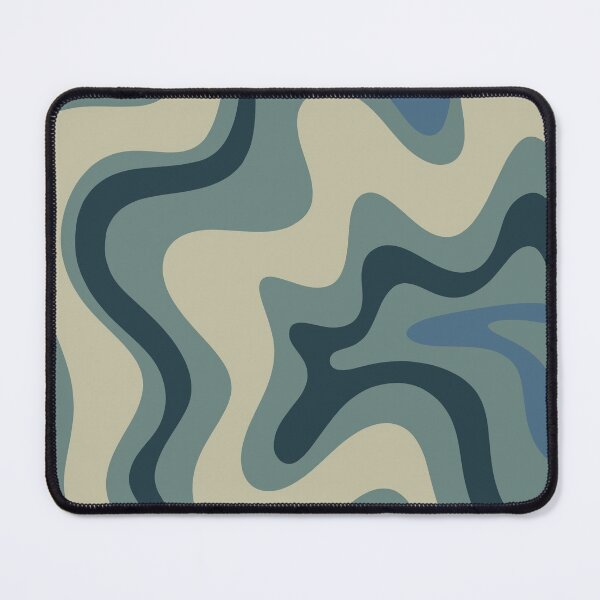 Item preview, Retro Liquid Swirl Abstract Pattern in Vintage Blues designed and sold by kierkegaard.