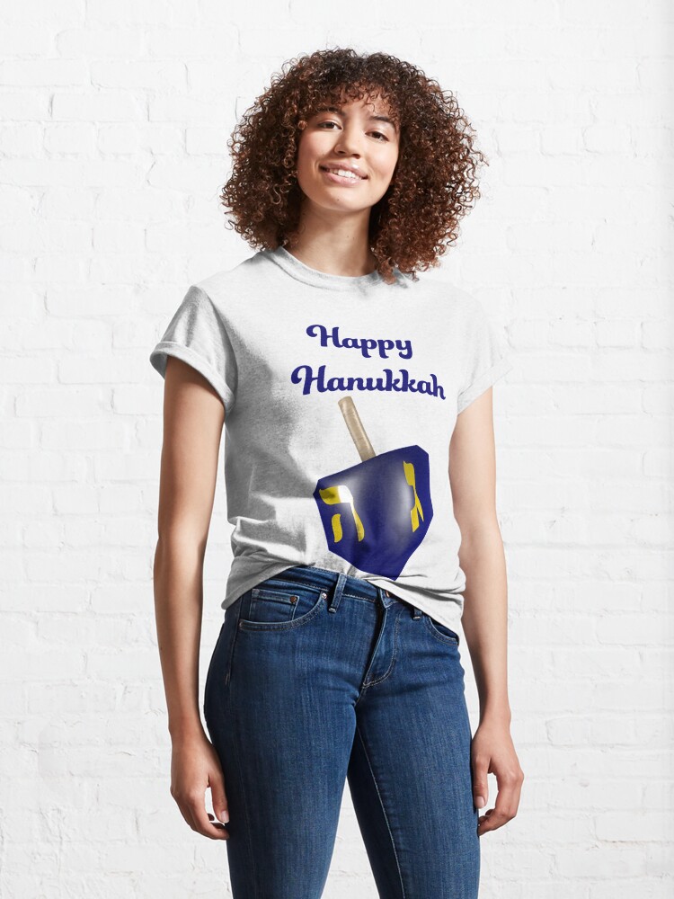 Disover Happy Hanukkah Spinning Dreidel Classic T-Shirt