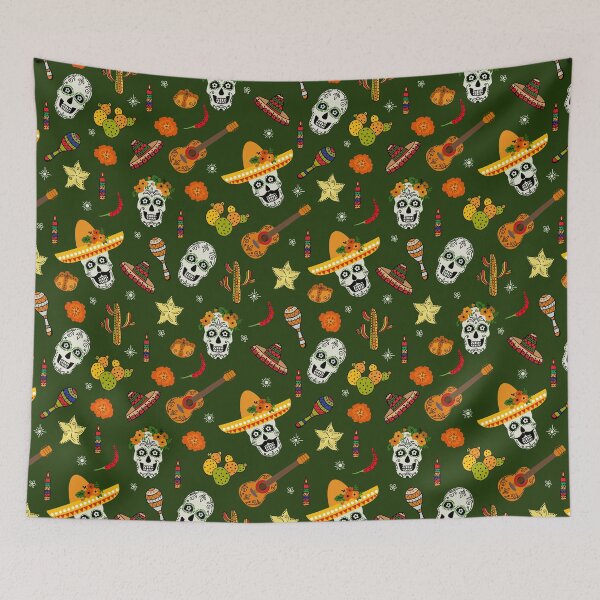 Item preview, Día de los Muertos pattern designed and sold by NessiCreates.