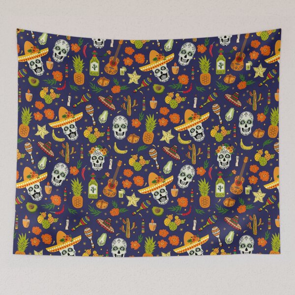 Item preview, Día de los Muertos pattern designed and sold by NessiCreates.
