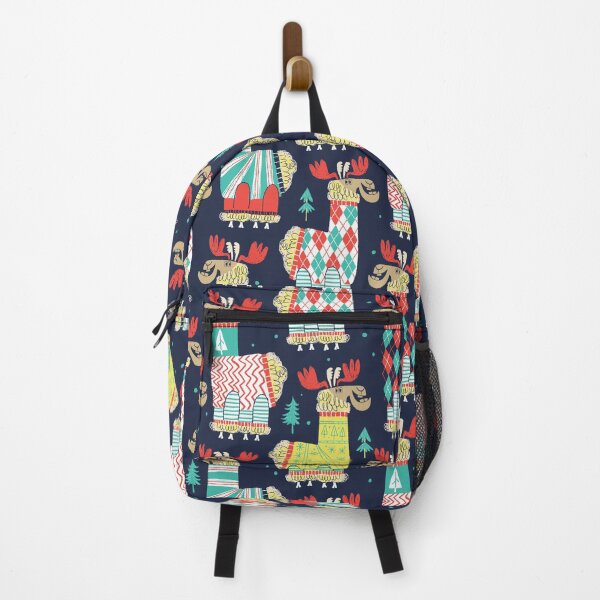Item preview, Christmas Llamas-dark background designed and sold by LANDofCLE.