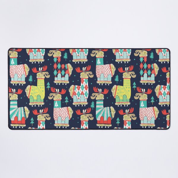 Item preview, Christmas Llamas-dark background designed and sold by LANDofCLE.