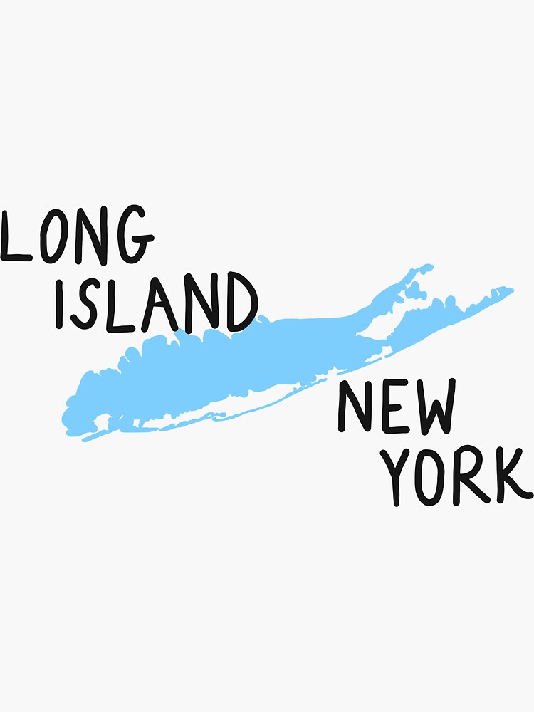 "Long Island, New York" Sticker for Sale by juliaspadaro Redbubble