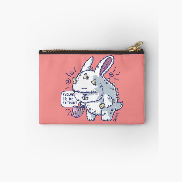 Item preview, Caveman bunny rabbit is saying "Evolve or be extinct" designed and sold by SPIRIMAL.
