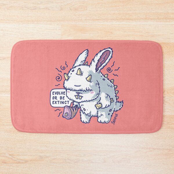 Item preview, Caveman bunny rabbit is saying "Evolve or be extinct" designed and sold by SPIRIMAL.