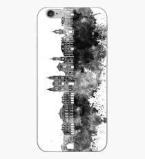 Rennes skyline in black watercolor iPhone Case