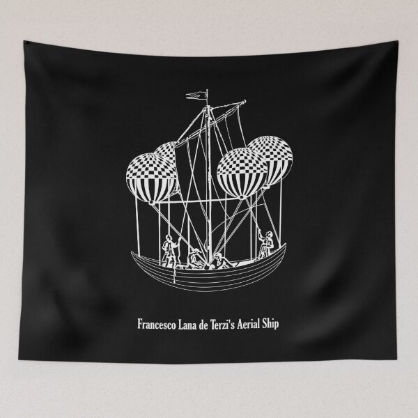 Item preview, Aerial Ship Hot Air Balloon Boat of Francesco Lana de Terzi Blueprint Diagram Gift designed and sold by Maljonic.